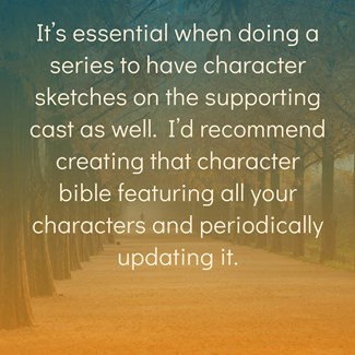 its essential when doing a series to have character