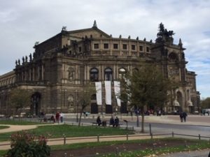 Dresden Germany, popular tourist spot on the banks of the Elbe River