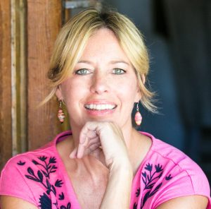 TLA cropped headshot in pink dress