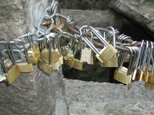 Yellow lock key