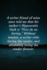 a writer friend of mine once told me that his authors 2