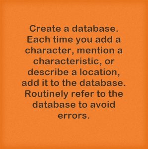 create a database each time you add a character mention a