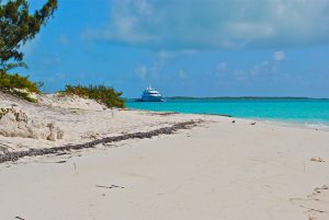 yacht and ocean floor